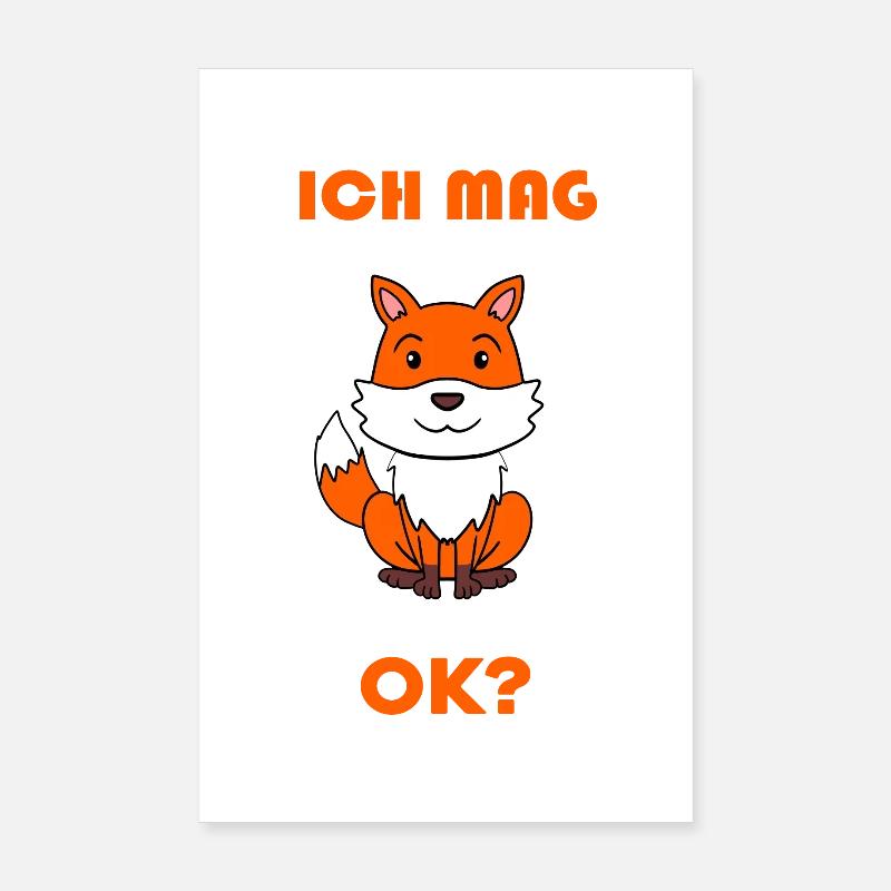 Fuchs Tier Wald Wildtier Poster 20x30 cm