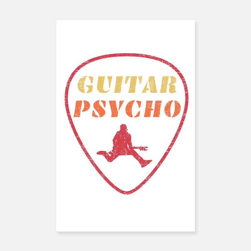 Guitare Psycho Poster 20 x 30 cm