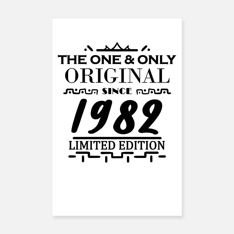 1982 - Year of construction 1982 - Born 1982 Poster 8" x 12" (20x30 cm)