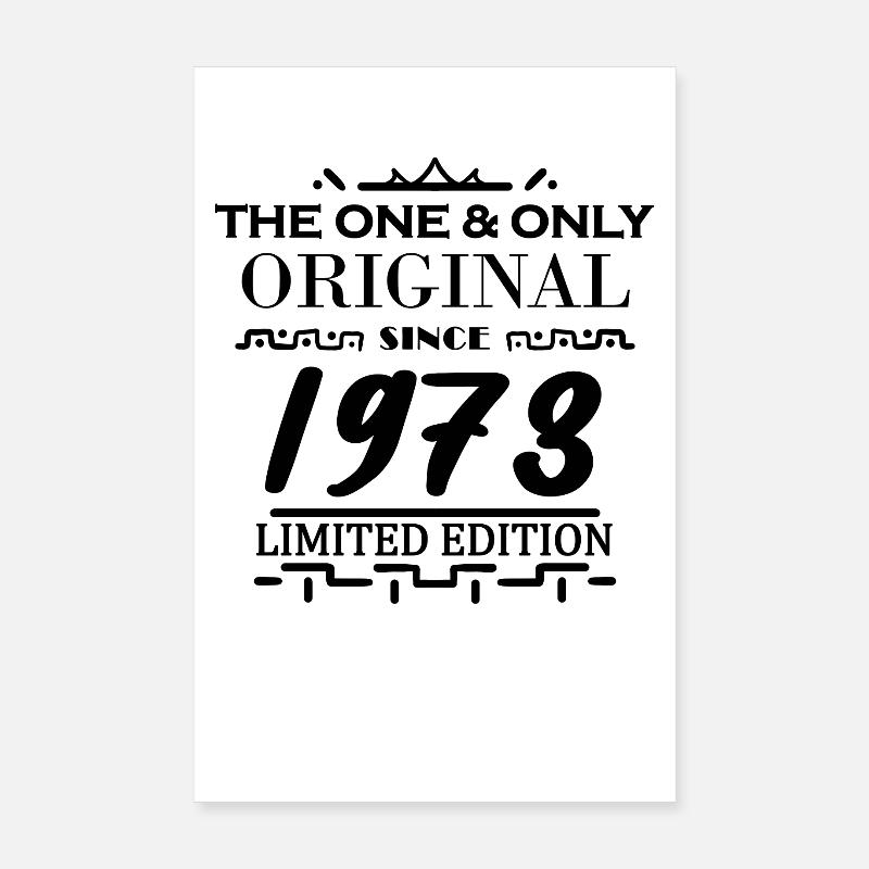 1973 - Année de construction 1973 - Naissance 1973 Poster 20 x 30 cm