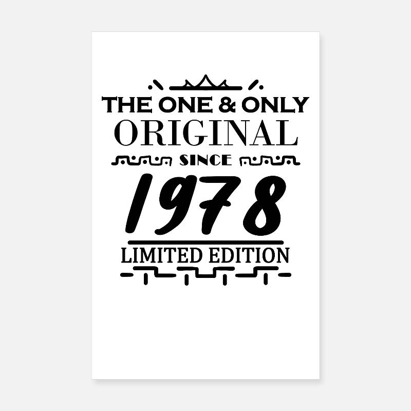 1978 - Année de construction 1978 - Né en 1978 Poster 20 x 30 cm