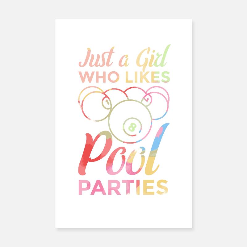Filles de piscine Poster 20 x 30 cm