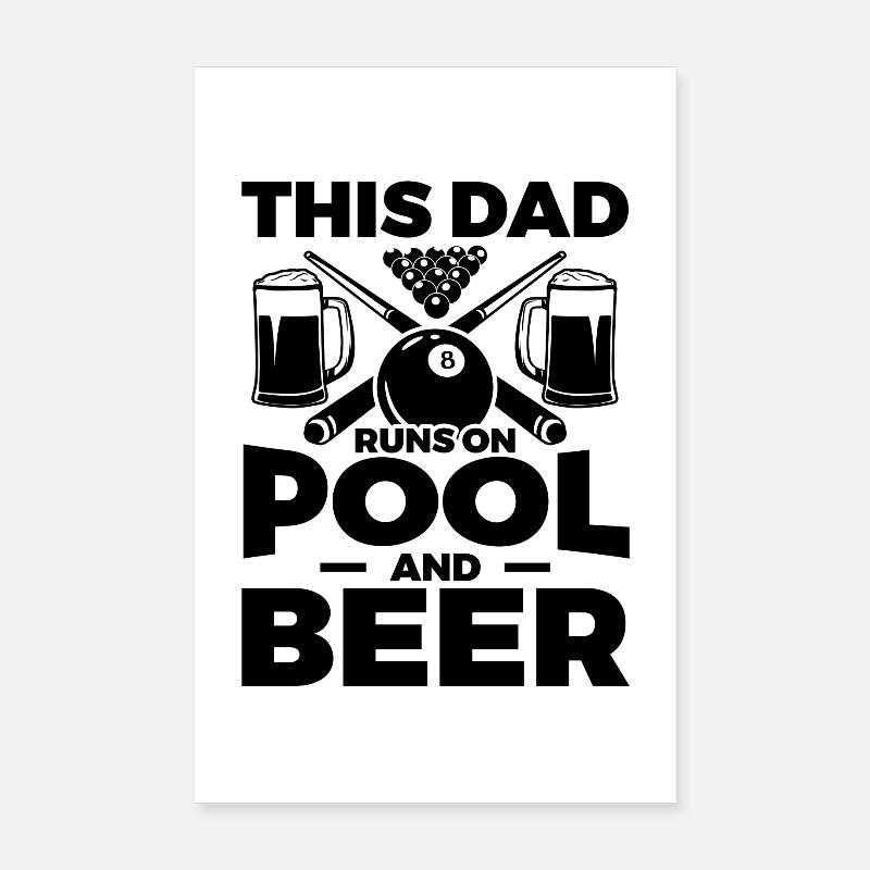Ce père vit de la piscine et de la bière Poster 20 x 30 cm