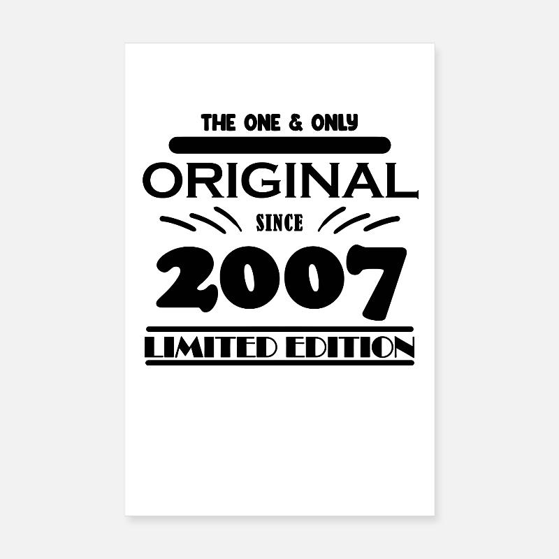 2007 - Année de construction 2007 - Millésime 2007 Poster 20 x 30 cm