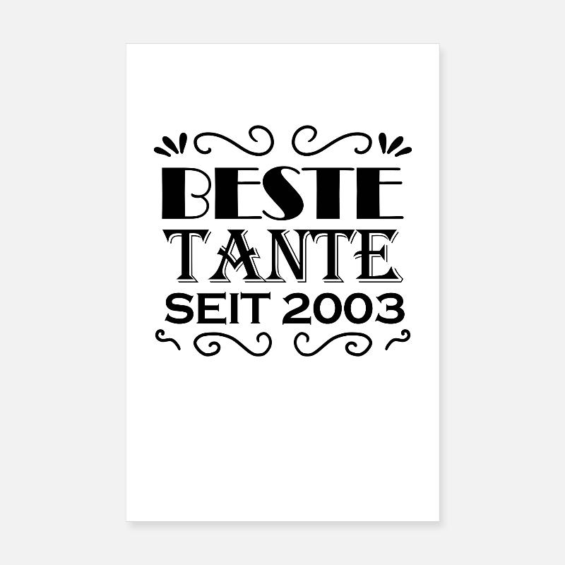 Beste Tante seit 2003 Poster 20x30 cm
