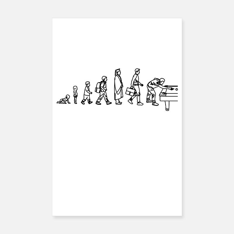 Billard Evolution Poster 20x30 cm