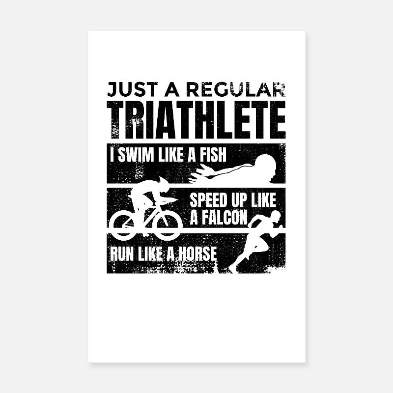Average triathlete Poster 8" x 12" (20x30 cm)