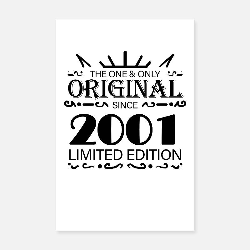 Né en 2001 Poster 20 x 30 cm
