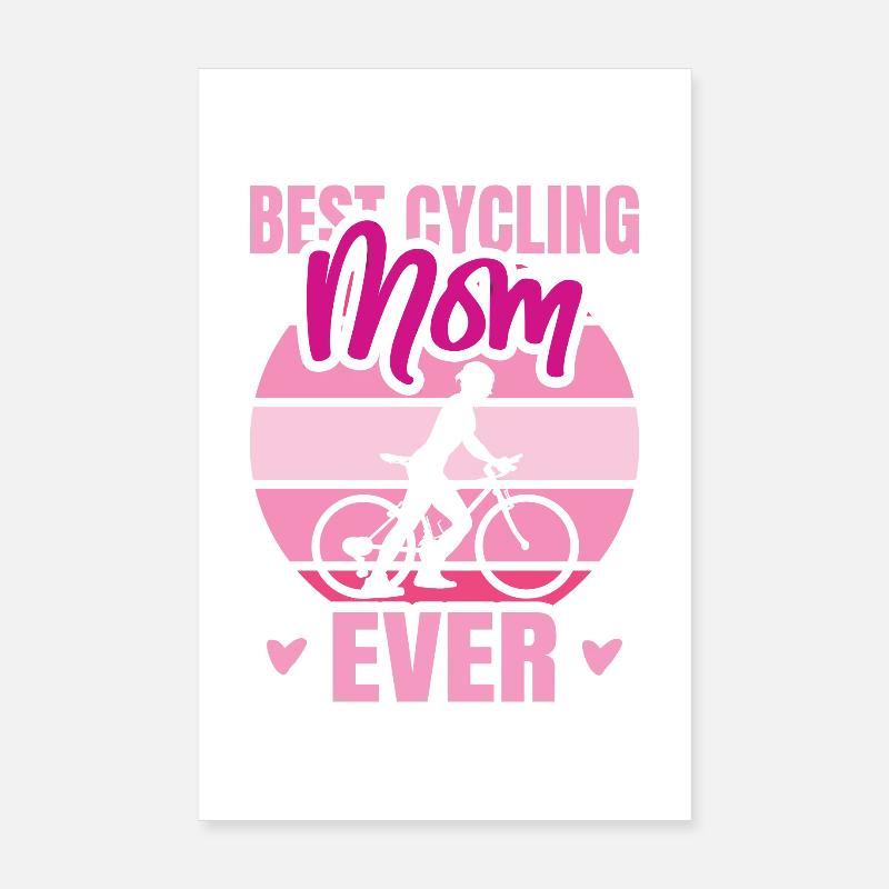 Radfahrer Mutter Poster 20x30 cm
