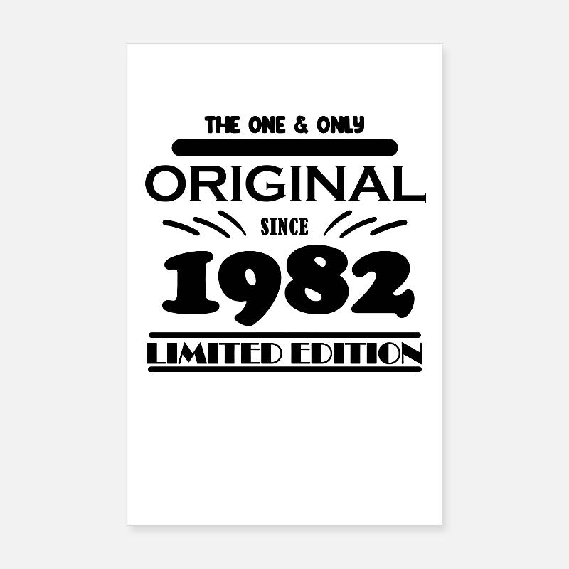 1982 - Year of construction 1982 - Born 1982 Poster 8" x 12" (20x30 cm)