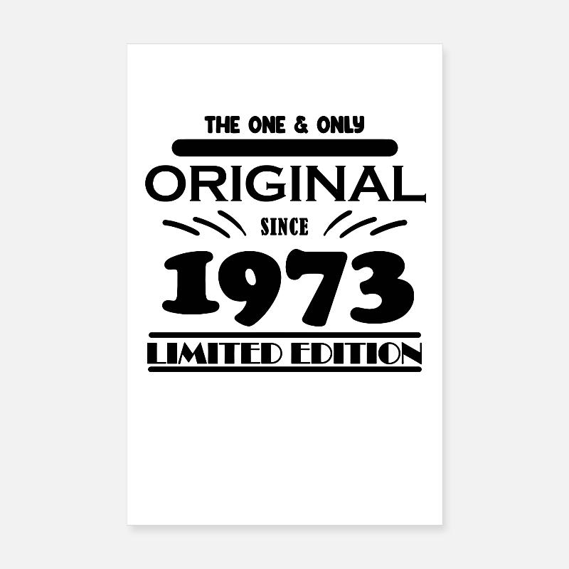 1973 - Année de construction 1973 - Naissance 1973 Poster 20 x 30 cm