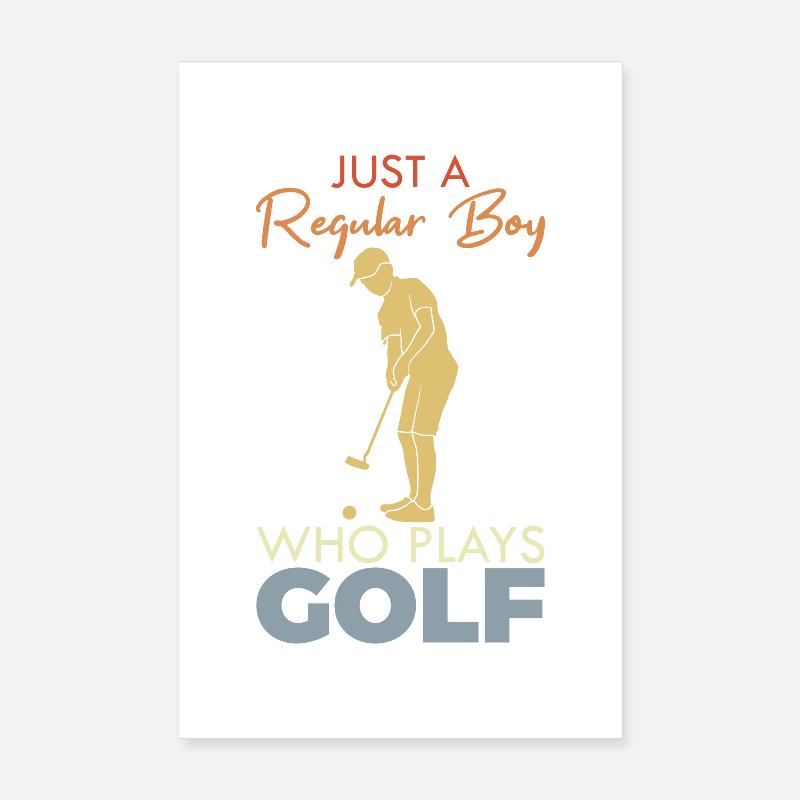 Golf Junge Poster 20x30 cm