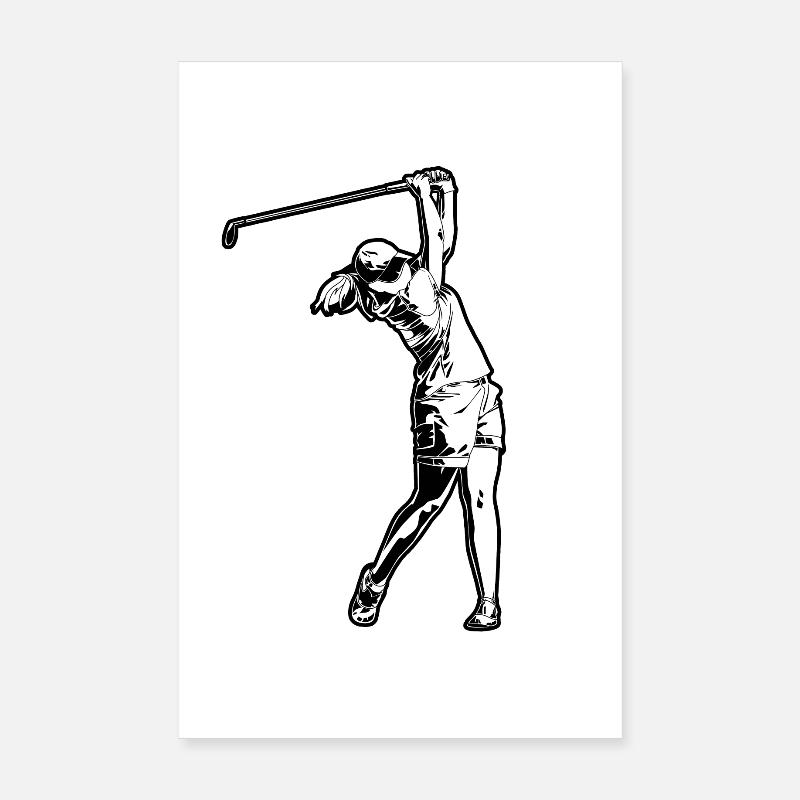 Golfspieler Mädchen Poster 20x30 cm