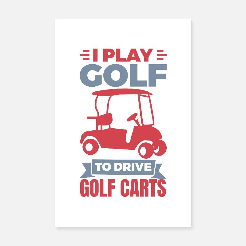 Golf Cart Joke Poster 8" x 12" (20x30 cm)