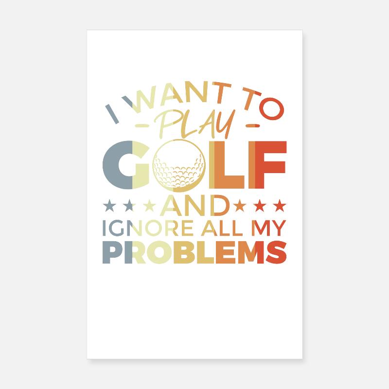 Lustiger Golf Spruch Poster 20x30 cm