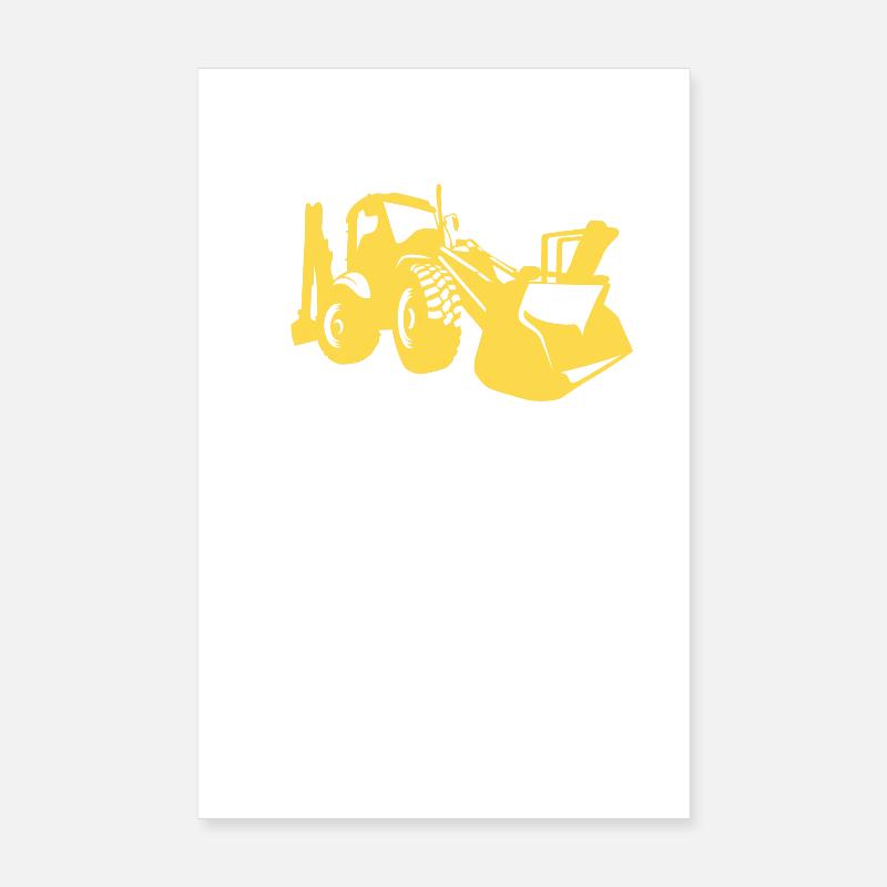 Baggerfahrer Radlader Bagger Poster 20x30 cm