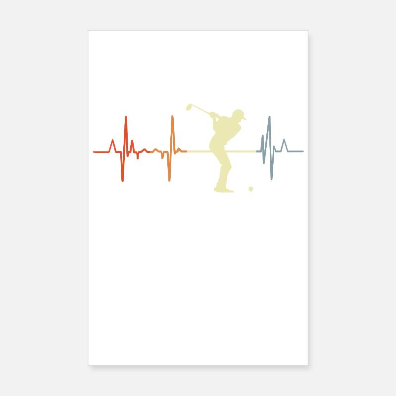 Golf Palpitations cardiaques Poster 20 x 30 cm