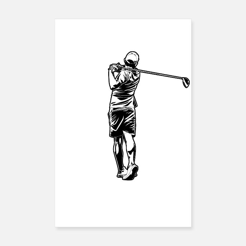 Golfer Poster 8" x 12" (20x30 cm)
