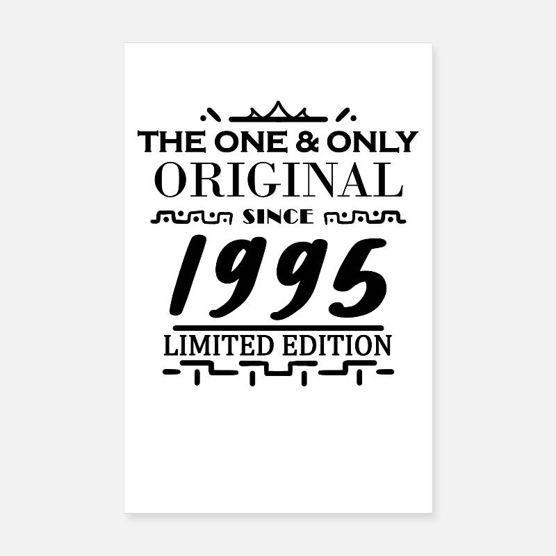 1995 - Année de construction 1995 - Né en 1995 Poster 20 x 30 cm