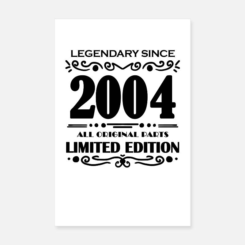 2004 - Année 2004 - Année de construction 2004 Poster 20 x 30 cm