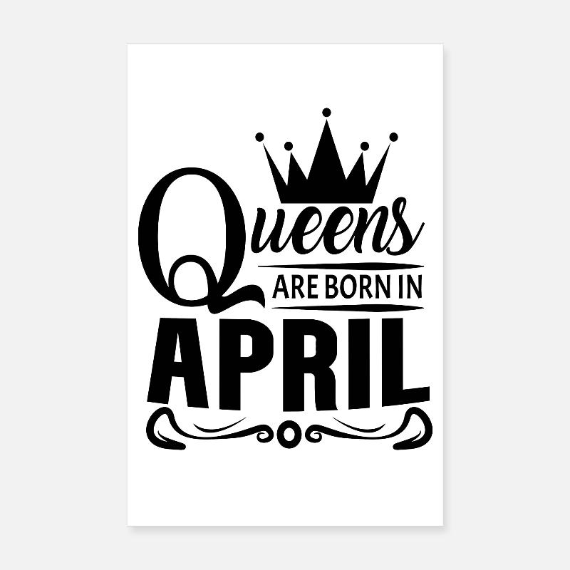Mois de naissance avril Poster 20 x 30 cm