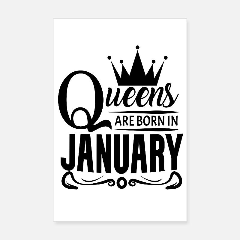 Mois de naissance Janvier Poster 20 x 30 cm