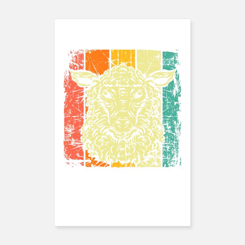 Moutons millésimés Poster 20 x 30 cm