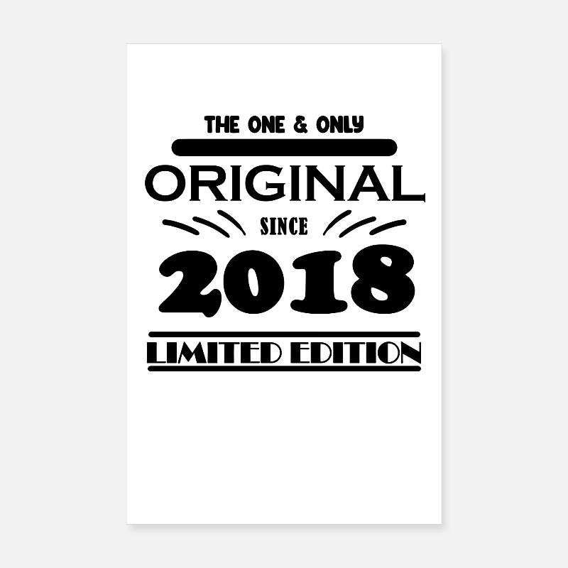 2018 - Année de construction 2018 - Millésime 2018 Poster 20 x 30 cm