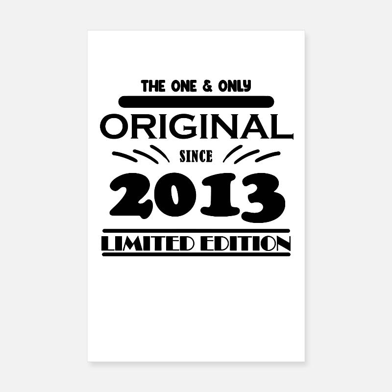 2013 - Année de construction 2013 - Millésime 2013 Poster 20 x 30 cm