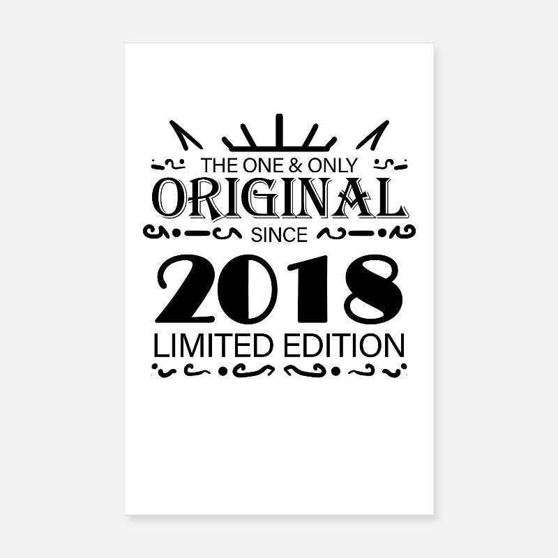 2018 - Année de construction 2018 - Millésime 2018 Poster 20 x 30 cm