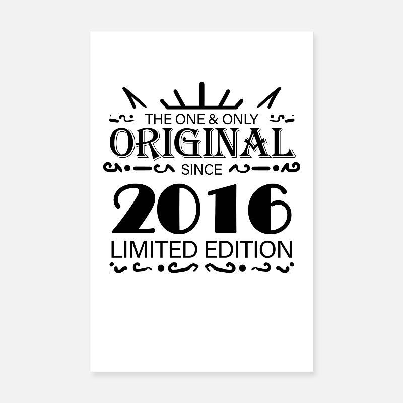 2016 - Année de construction 2016 - Millésime 2016 Poster 20 x 30 cm