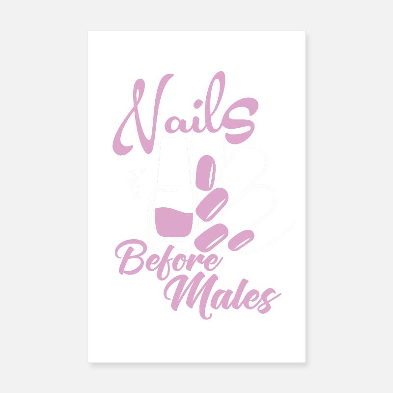 Nails before men Nail designer Poster 8" x 12" (20x30 cm)