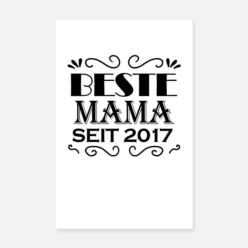 Beste Mama seit 2017 Poster 20x30 cm