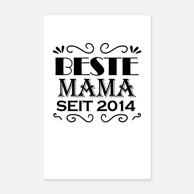 Beste Mama seit 2014 Poster 20x30 cm