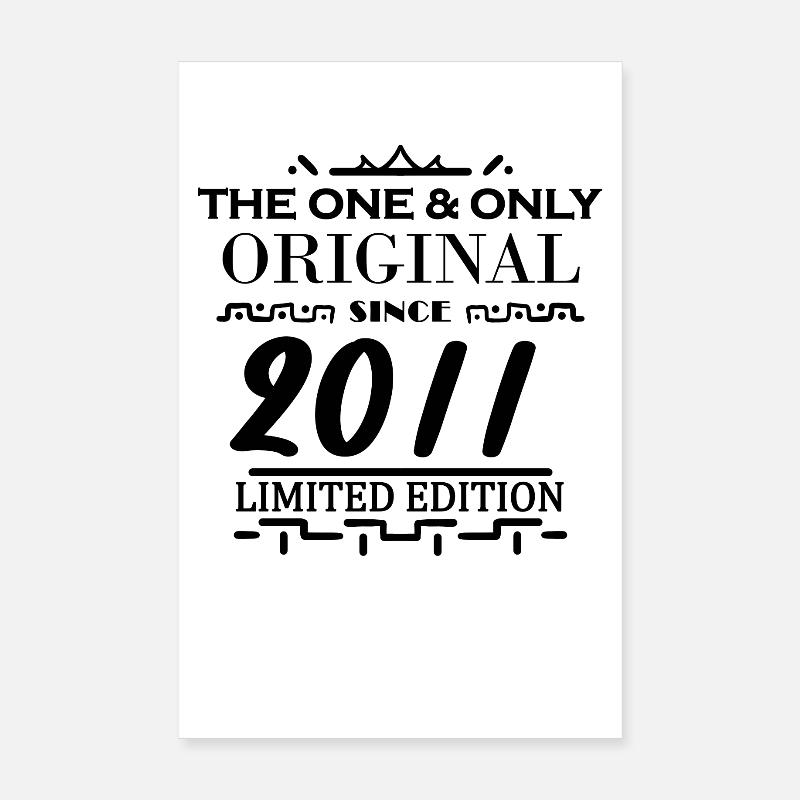 2011 - Année de construction 2011 - Millésime 2011 Poster 20 x 30 cm