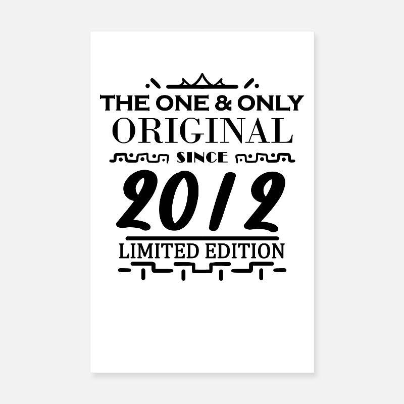 2012 - Année de construction 2012 - Millésime 2012 Poster 20 x 30 cm