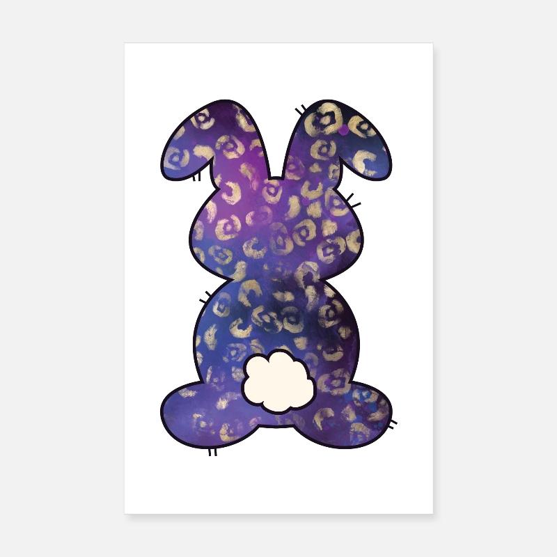 Lapin de Pâques à motif léopard Poster 20 x 30 cm