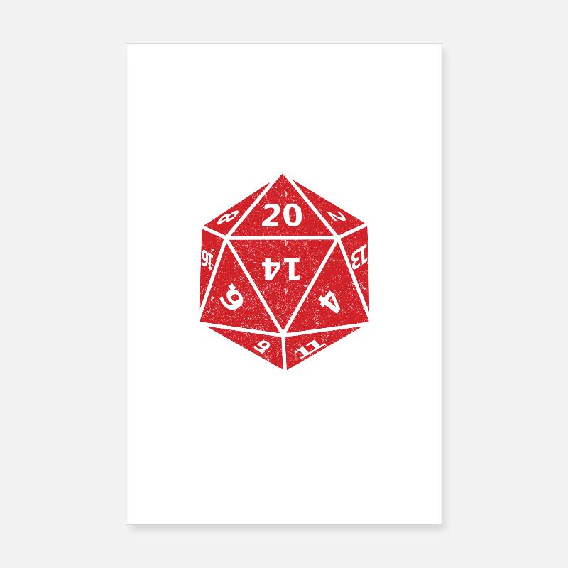 Dungeons Dice RPG Dragons C’EST COMME ÇA QUE JE ROULE Poster 20 x 30 cm