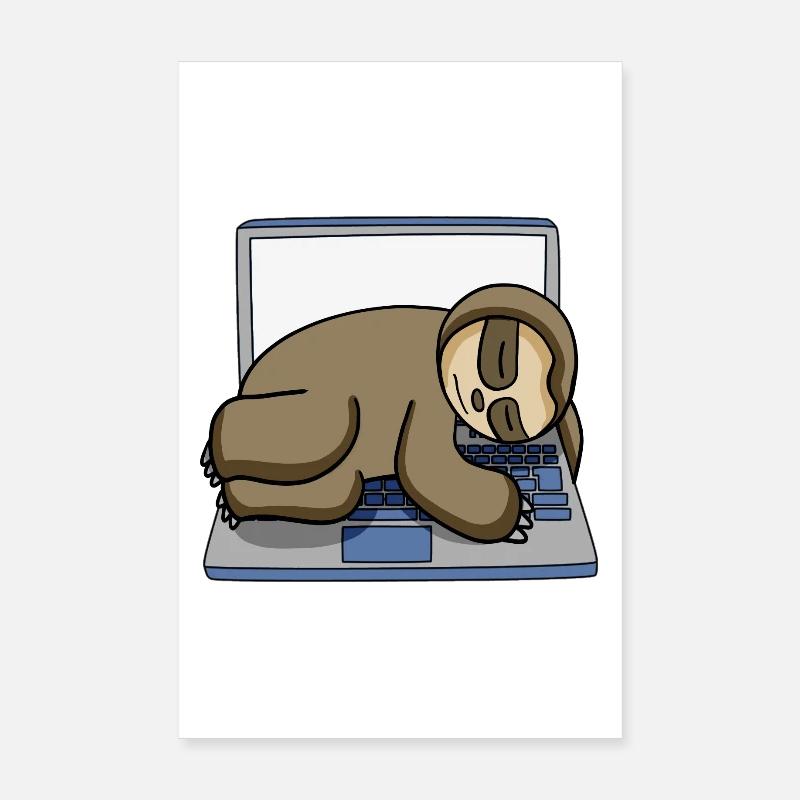 Computer Nerd Programmierer Geschenk - Poster 20x30 cm - Weiß