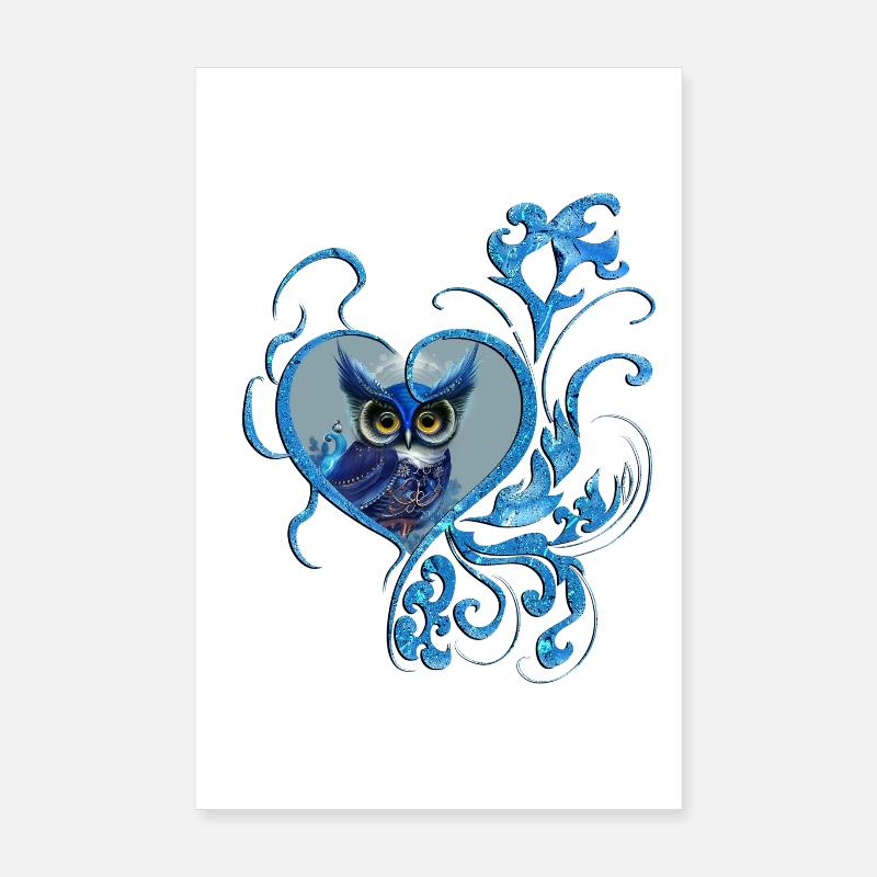 Die elegantesten Greifvögel Die schöne Fantá-Eule Poster 20x30 cm