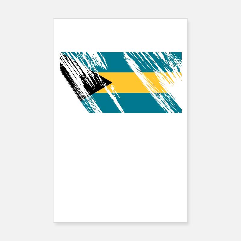 Drapeau des Bahamas Poster 20 x 30 cm