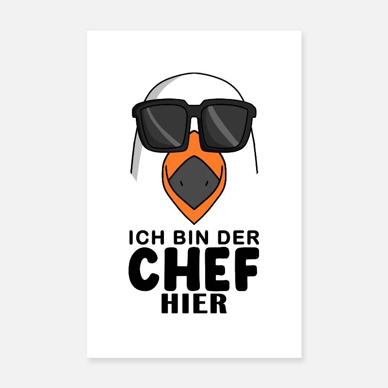 Cool Möwe Chef Poster 20x30 cm