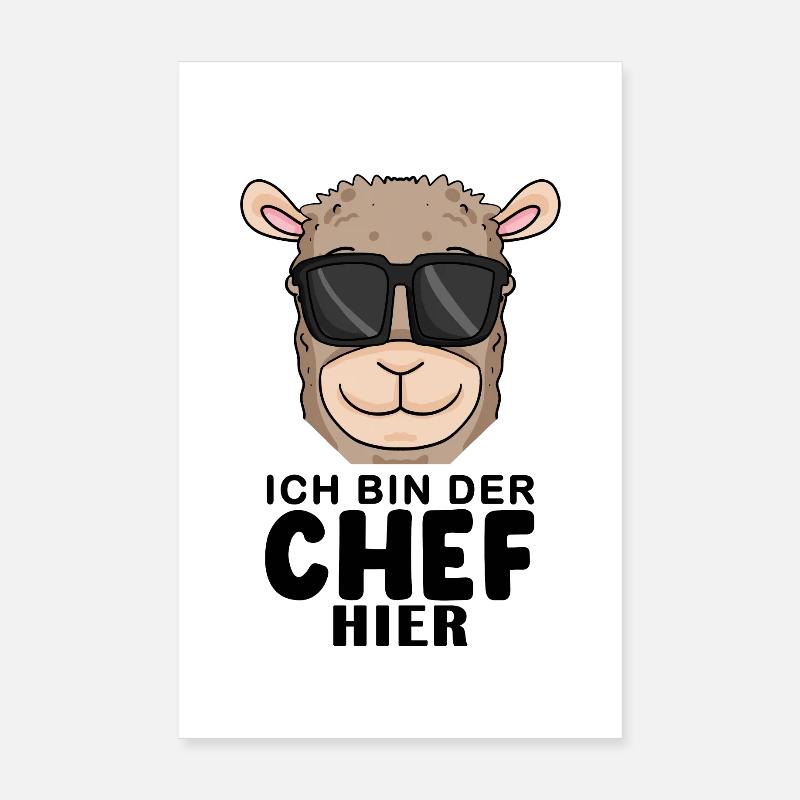 Cool Lama Chef Spruch Poster 20x30 cm
