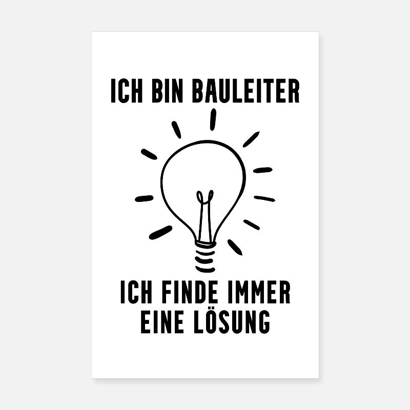 Bauleiter Geschenk Poster 20x30 cm