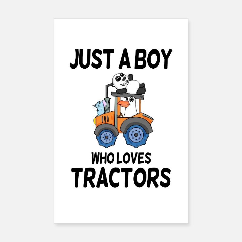 Tractor tractor saying Poster 8" x 12" (20x30 cm)