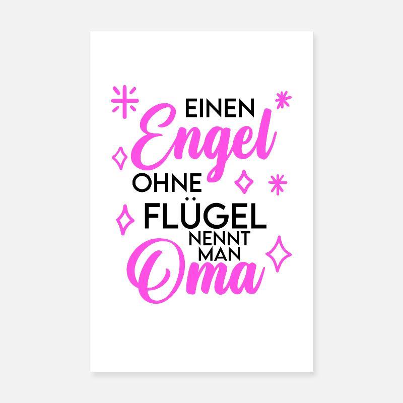 Oma Engel Spruch Geschenk Poster 20x30 cm