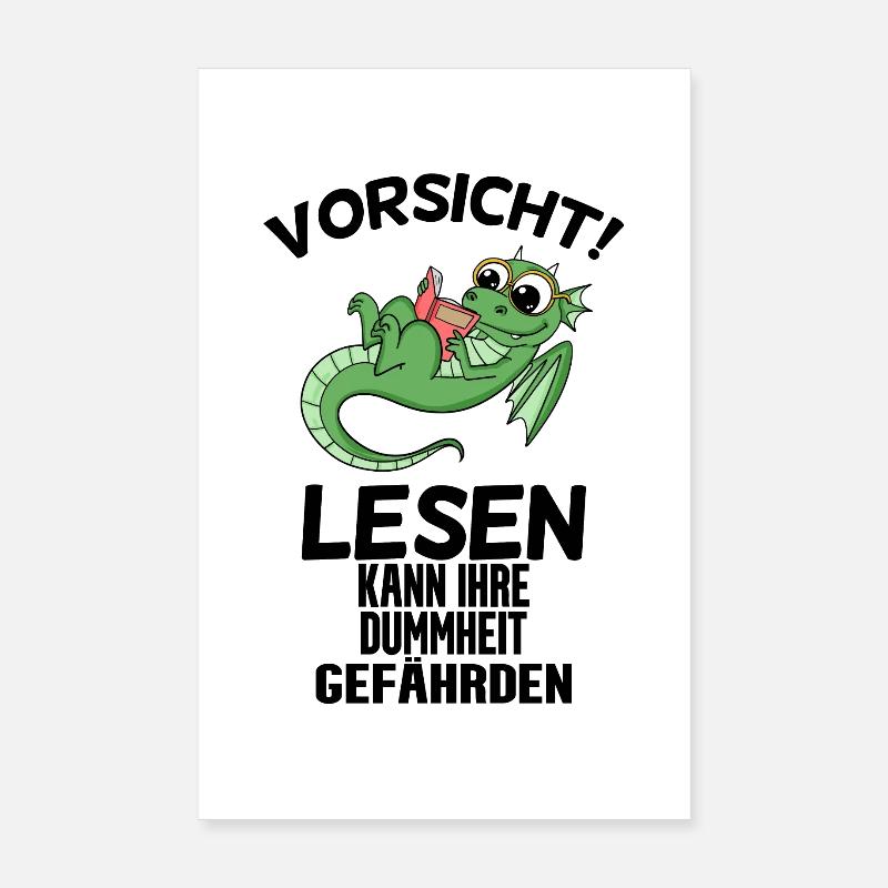 Lesen Spruch lustig Poster 20x30 cm