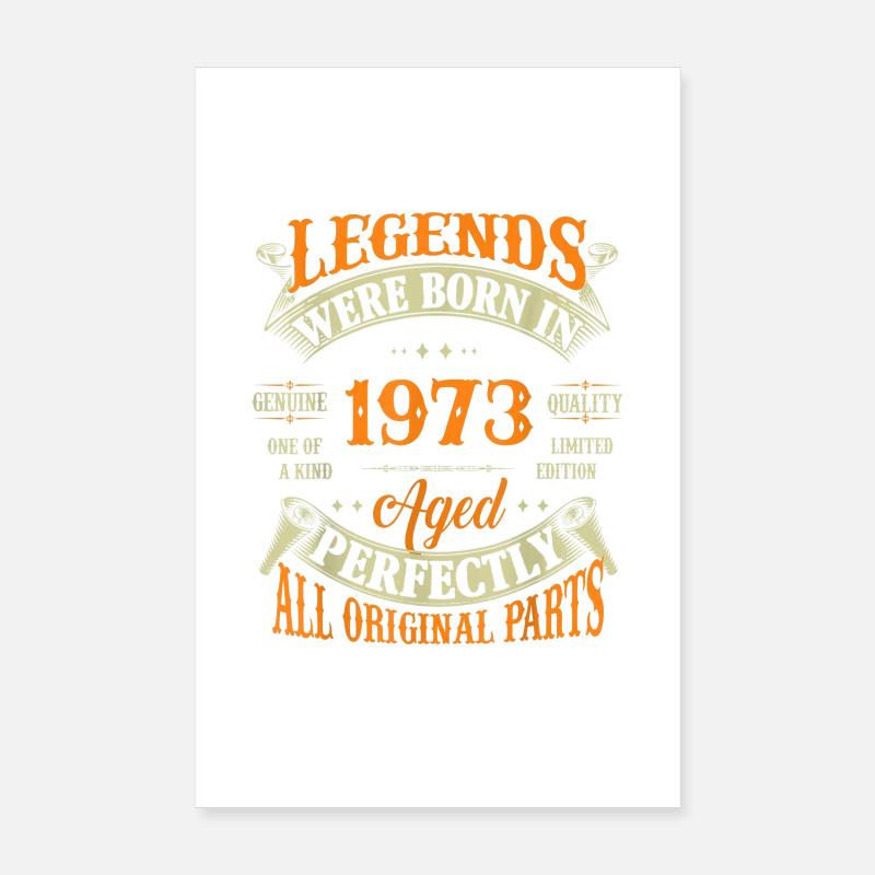 70s legend in retro style - Poster 8" x 12" (20x30 cm) - white