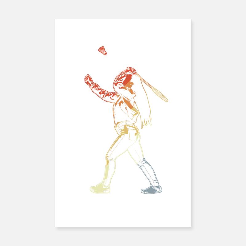 Badminton player Poster 8" x 12" (20x30 cm)