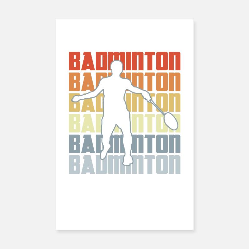Joueurs de badminton Poster 20 x 30 cm